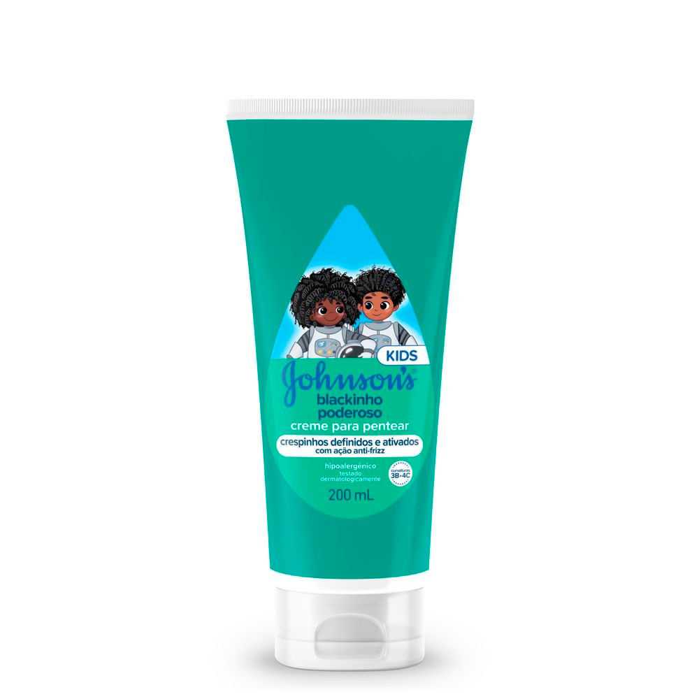 Creme para Pentear Johnson's Kids Blackinho Poderoso 200ml