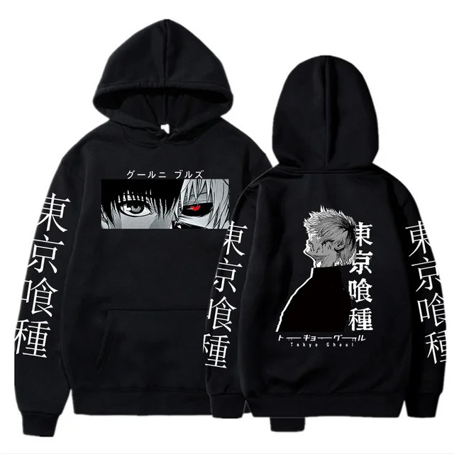 Blusa De Moletom Flanelado Quentinho Casaco de Frio Qualidade Premium! Tokyo Ghoul Anime Hoodie Ken Kaneki Envio Rápido!