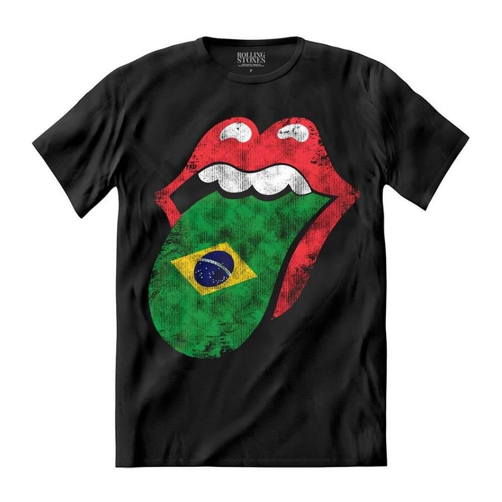 Camiseta The Rolling Stones - Brazil Flag em Oferta na Shopee