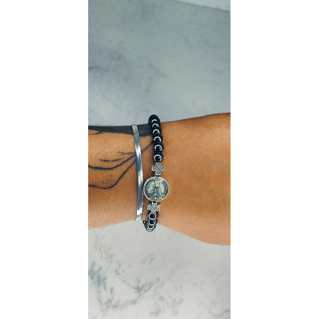 Pulseira De Hematita De Nossa Senhora Aparecida