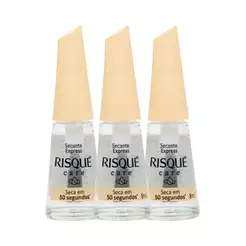 Kit Esmalte Risqué Care Secante Express (3 Unidades)