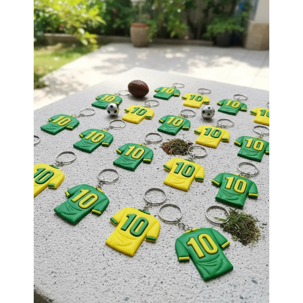 Chaveiro Camisa 10  Jogos Futbol 10peças Emborrachadas Tema 