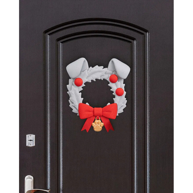 Guirlanda Cachorro  - Decoração Natalina Branco