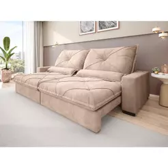 Sofá Retrátil e Reclinável 2,80m Vogue Linho Soft - NETSOFAS