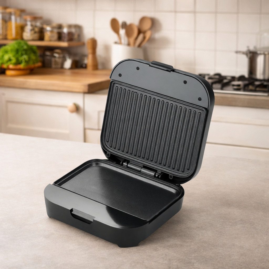 Sanduicheira Elétrica 800W Resistente a Altas Temperaturas Aquecimento Duplo 60Hz 127V ou 220V ON-FE406 em Oferta na Shopee