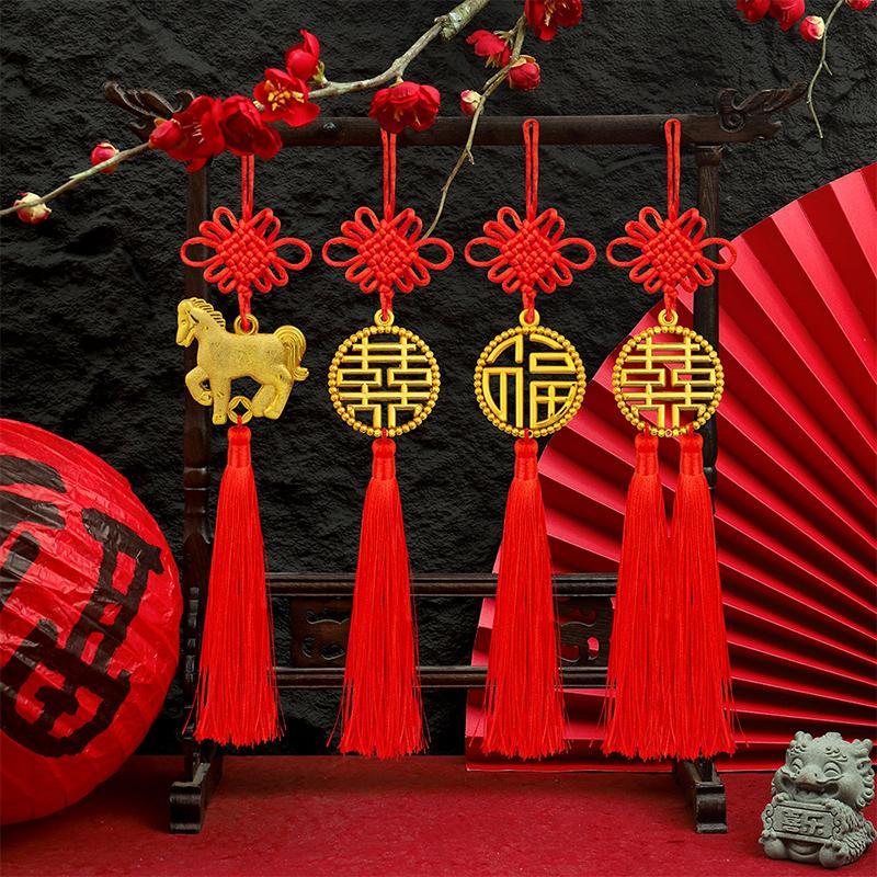 [largeloohg] 2026 Festival Da Primavera Chinês Pingente Vermelho Evento Shopping Decoração De Casa De Ano De Cavalo