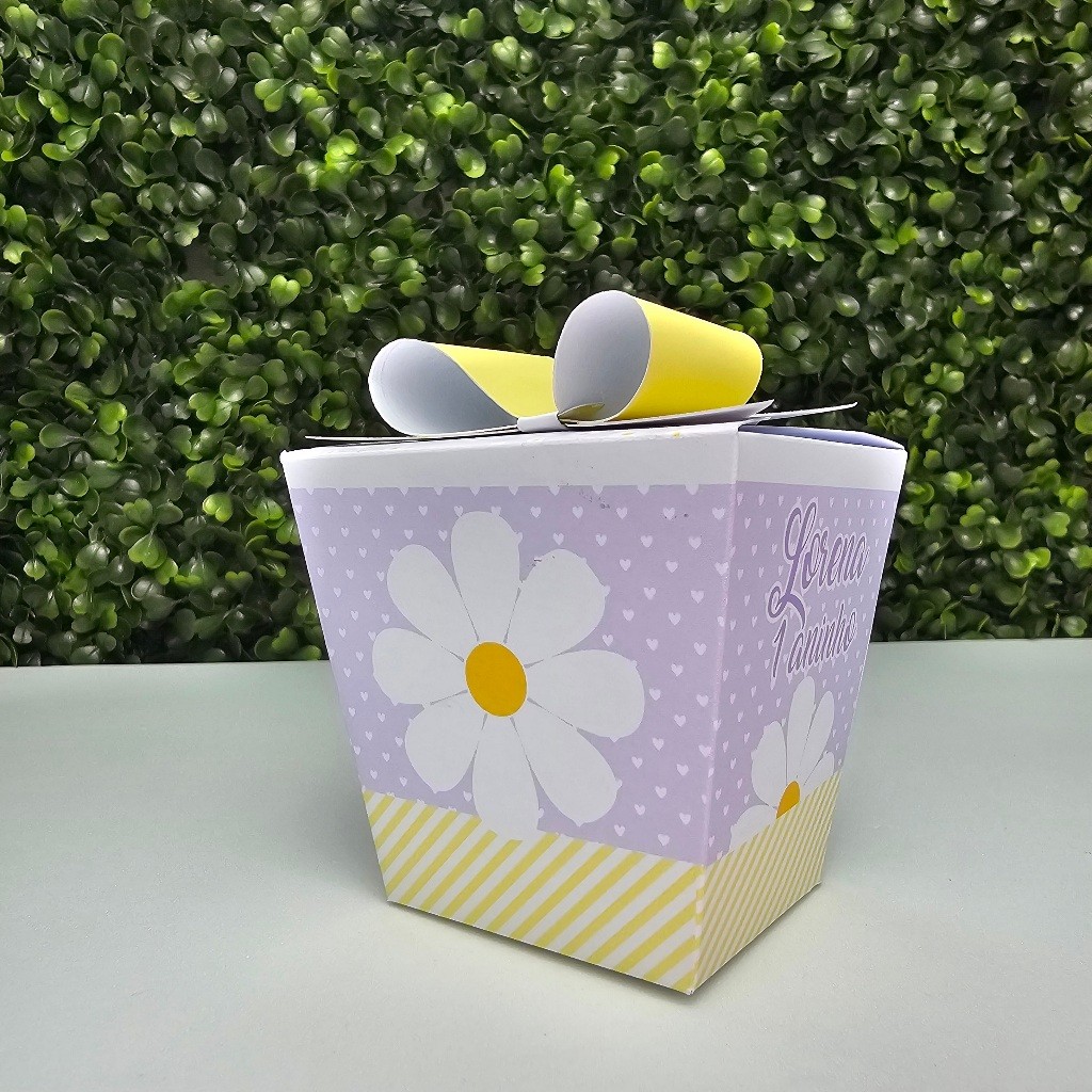 Caixa Sushi MARGARIDAS LILÁS ROXA - Personalizados - Festa infantil - Aniversário - Lembrancinha