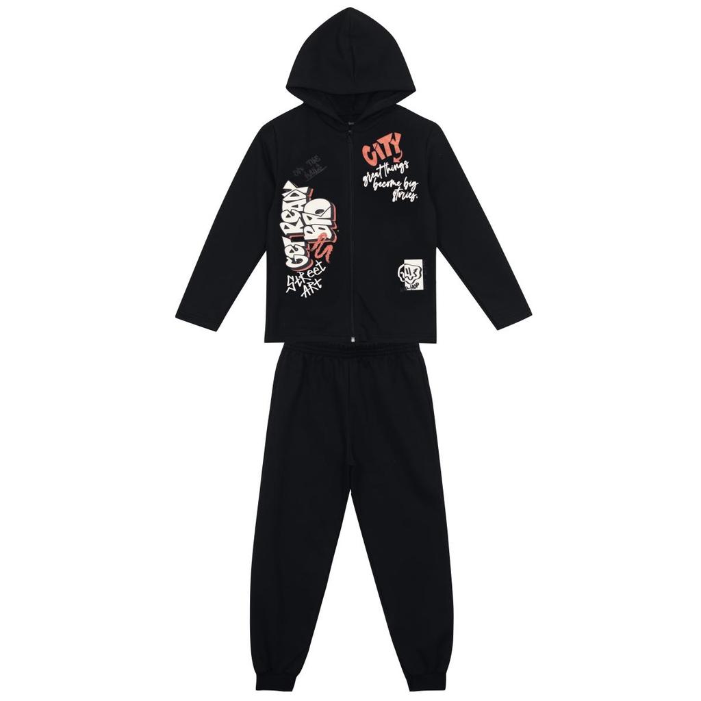 Conjunto infantil menino em Moletom Brandili