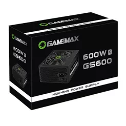 Fonte ATX Gamemax 600W GS600 com Cabo PFC Ativo 80 Plus White Preto