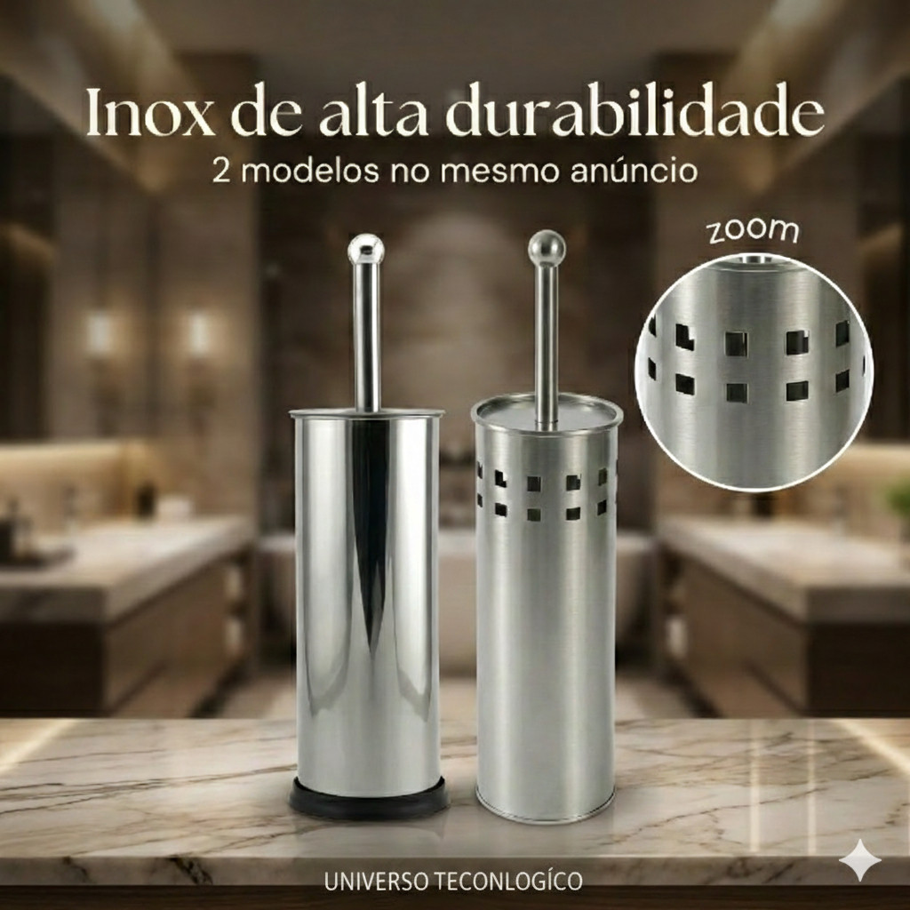 **OFERTA** Escova Sanitária Inox Premium com Furo