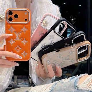 Para iPhone17 16 16 plus 16 PRO MAX 15 14 13 Elegante Luxo Strass Couro Caso De Telefone em Oferta na Shopee