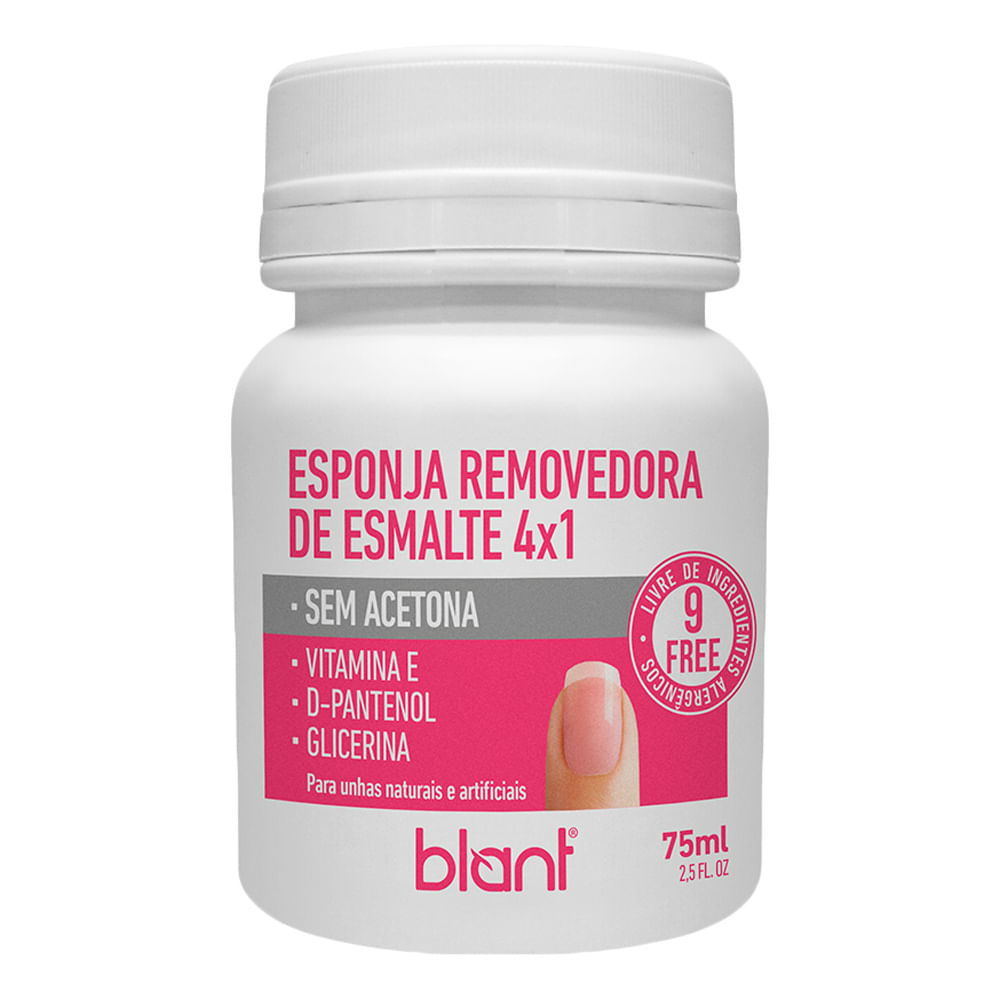 Esponja Removedora de Esmalte Blant 4X1 Sem Acetona 75ml