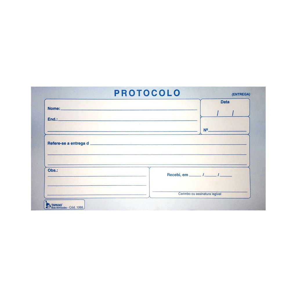 Protocolo entrega de correspondência com 100 folhas Tamoio em Oferta na Shopee