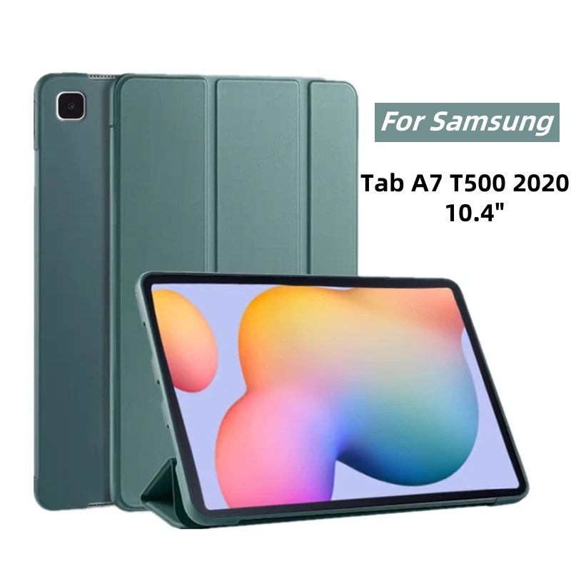 Para Samsung Galaxy Tab A7 2020 SM-T500/T505 Tri-Dobrável Suporte Caso Funda 10.4 2020 T500 T505 T507 Tablet Capa Inteli em Oferta na Shopee