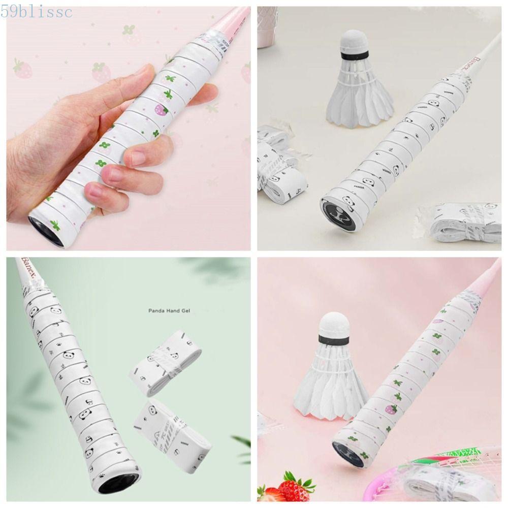 Aperto De Badminton BLISSC , Faixa De Suor Com Flor De Panda Antiderrapante , Fita Absorvente Para Raquete