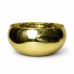 Vaso Vidro Grande Espelho Dourado Centro Mesa Décor Terrário