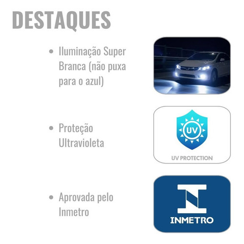 Par De Lâmpada Super Branca H1 8500k 12v 55w Lançamento · foto 2