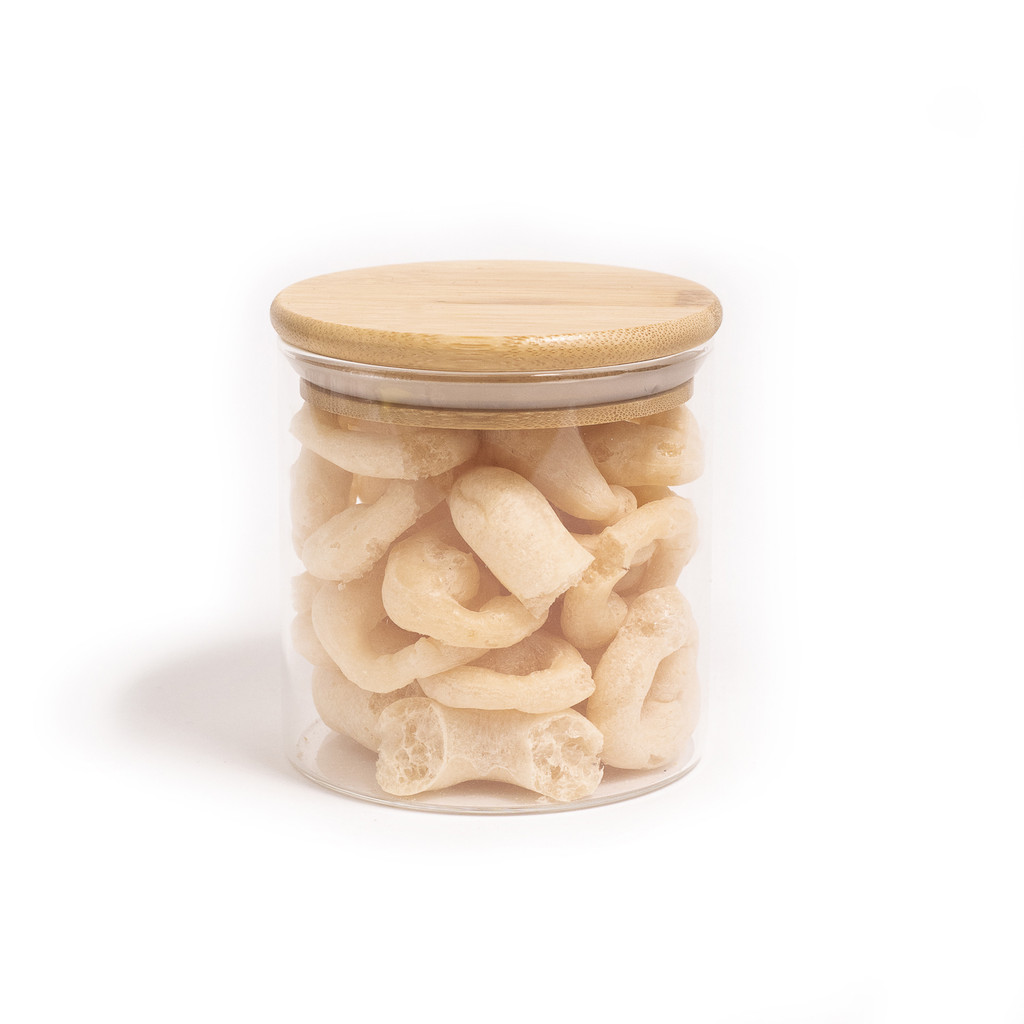 Pote de Vidro de Mantimentos 500ml C/ Tampa de Bambu Oikos