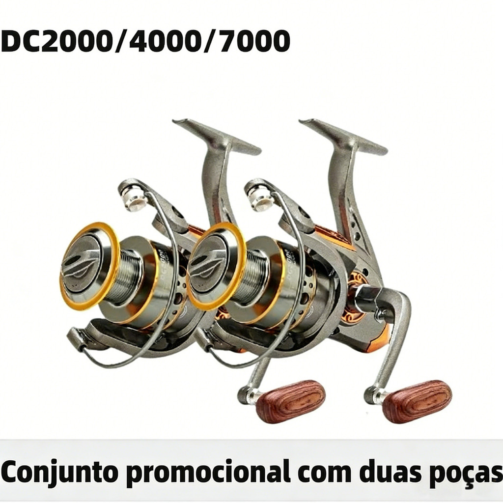 KIT 2 Carretel Molinete Dc 7000/4000/2000 Pesca Pesada 10kg Grande 5.2:1 carretilha de pesca. em Oferta na Shopee