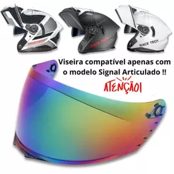 Viseira Camaleão P/ Capacete Race Tech Signal Antirrisco