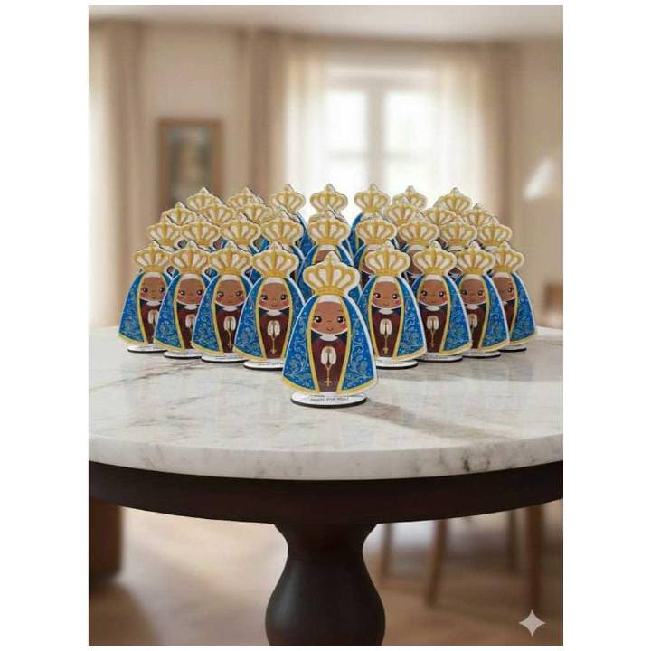 Kit 10 Unidades Nossa Senhora Aparecida - Lembrancinha Católica em MDF