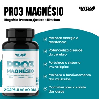 1 Pote de Pró Magnésio: 60 Cápsulas por Pote - Energia, Relaxamento e Equilíbrio para o Seu Corpo! em Oferta na Shopee