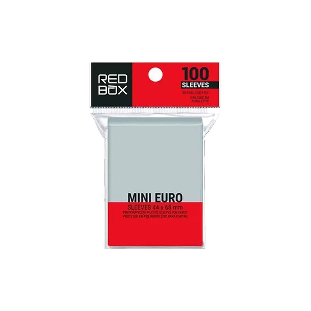 Sleeves Mini EURO 44 X 68mm 100 unidades Buró Red Box