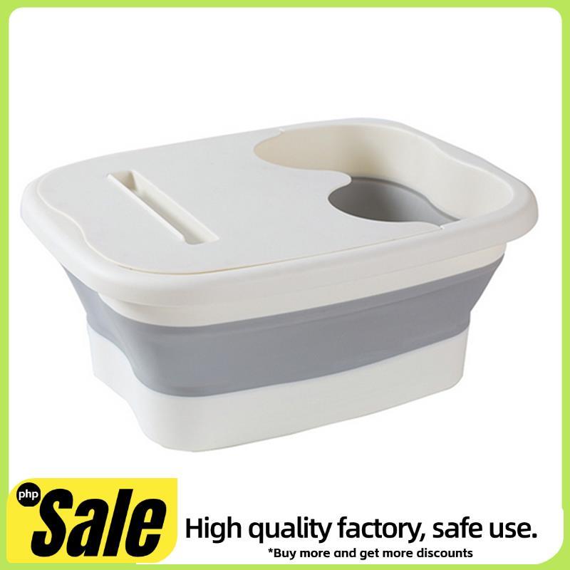 Spa Footbath Massagem Balde De Imersão Bacia Dobrável Casa Banho Pé Banheira Pedicure Sauna Branco