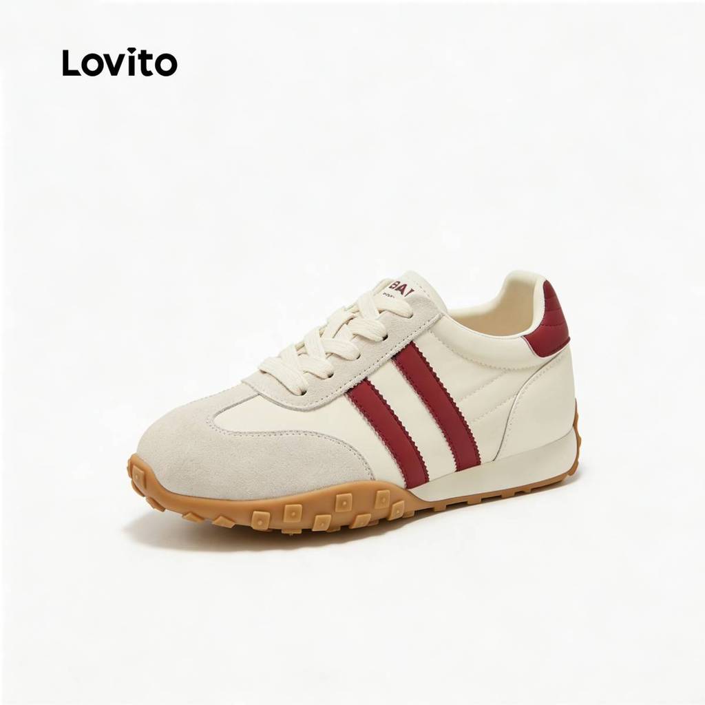 Lovito  Tênis Casual com Textura para Mulheres LFA109013 em Oferta na Shopee