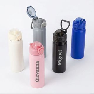 Garrafa Térmica com Canudo Personalizada 680ml C/ Nome e Alça em Oferta na Shopee