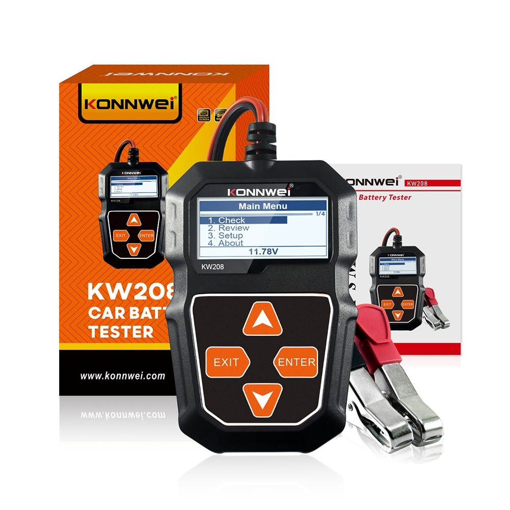 KONNWEI KW208 12V Testador De Bateria Automotiva 100-2000 CCA Analisador Digital — imagem 2 de 2
