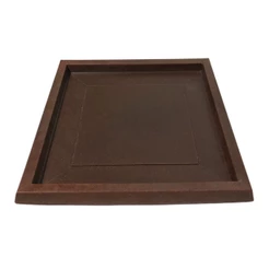 Prato Quadrado De Polietileno Para Vasos De Plantas 31cm
