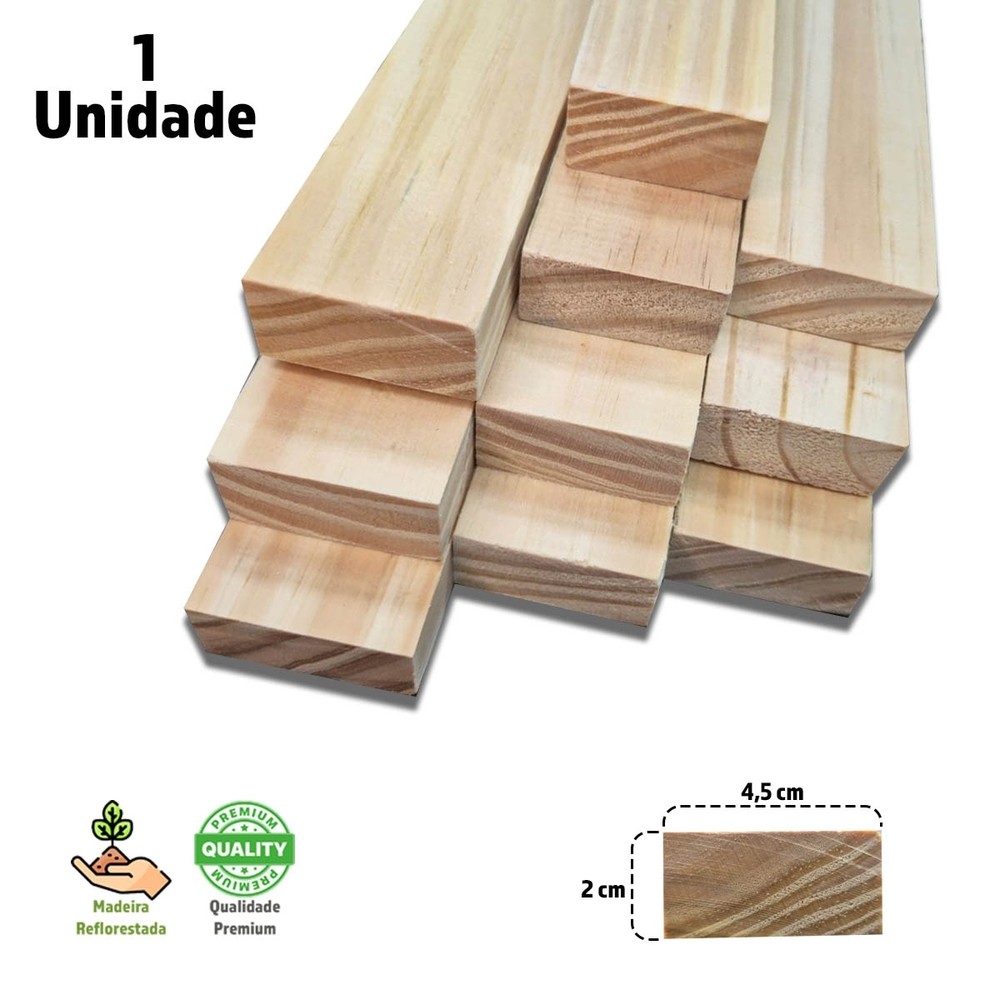 Kit de 10 Unidades de Sarrafos de Pinus Seco Tamanho 4,5cmx100cm Aparelhado Sem Nó, DIY, Artesanato em Oferta na Shopee