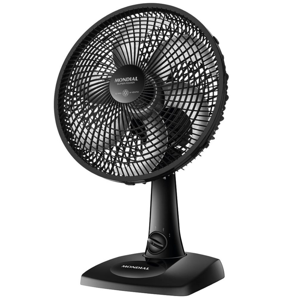 Ventilador de Mesa 30CM Super Power VSP30B 6 Pás 3 Velocidades Mondial