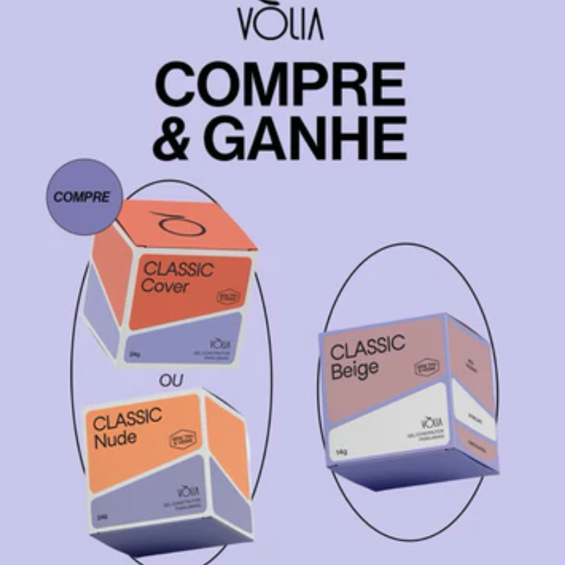 novo Gel Vólia Blister Capsula 24g+Blister Capsula Classic Beige14gCompre e Ganhe Classic Cover ou Classic Nude novidade