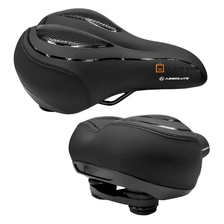 Selim Absolute Comfort Vazado Preto Bike MTB Ciclismo Urbano
