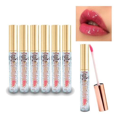 Kit 6 Gloss Labial Bella Femme Magic Color Muda De Cor 5ml Rosa