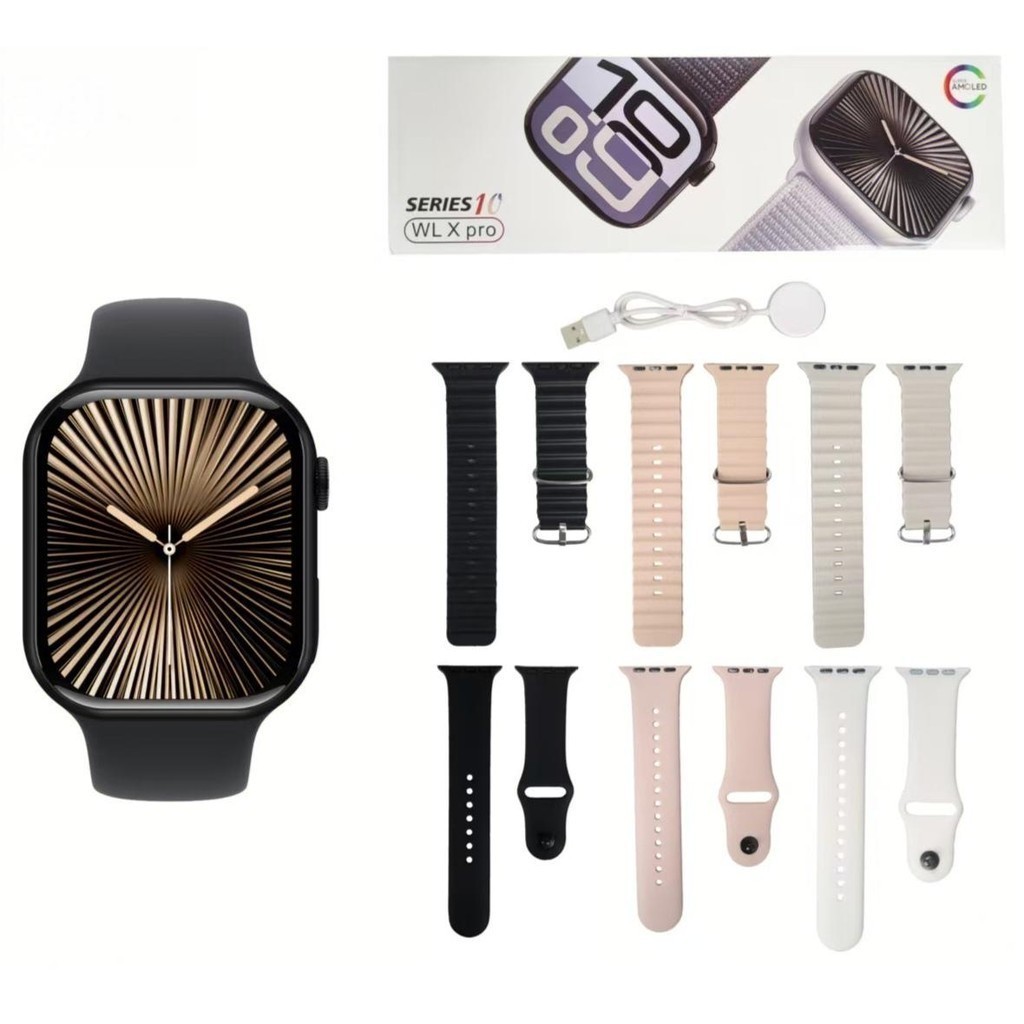 smartwatch  WL X PRO(46mm)   2 Pulseiras GPS unisex Esportes Faz Recebe Chamada inteligente