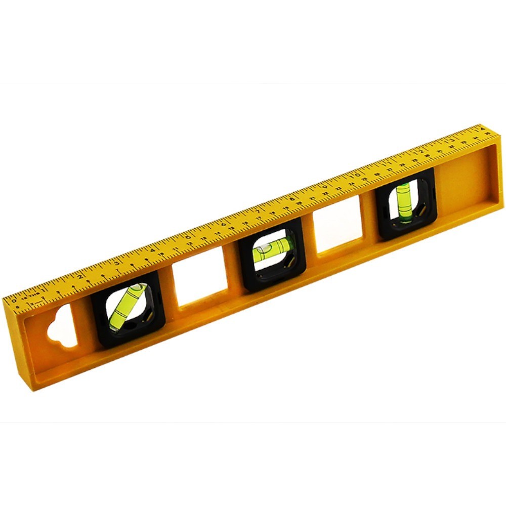 Nível de plástico 14" com régua 3 bolhas - HT-14 em Oferta na Shopee