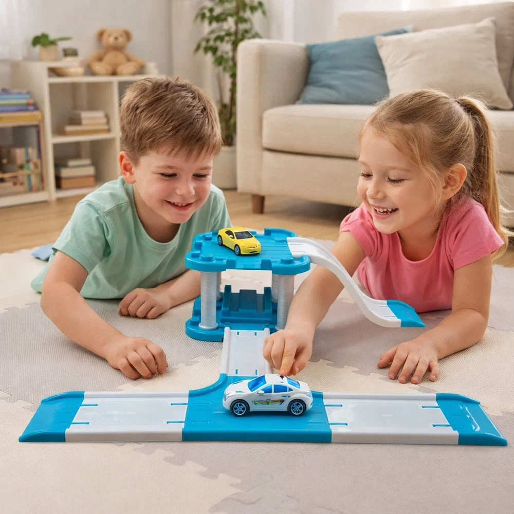 Brinquedo Pista Corrida Estacionamento Infantil Carrinhos Montagem Educativo Criativo Achadinhos
