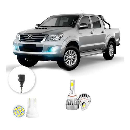 Lampada Farol Milha Led Toyota Hilux 2012 A 2015 20000lm Hb4 Branco