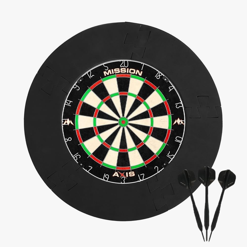Adequado para alvos de dardos KUWUNG, um alvo de dardos circular ajustável com proteção de parede.