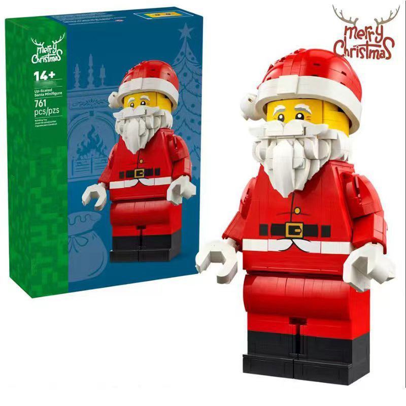 Compatível Lego presentes de natal papai noel bloco de construção brinquedos meninos meninas montado bloco de construção