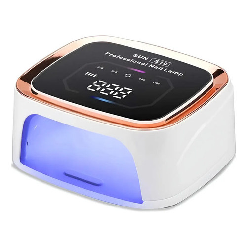 Cabine Uv Sem Fio Bateria Secagem Unha Gel 36 Leds 108w Dourado 127/220v