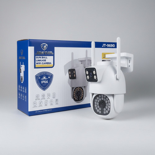 Câmera Segurança Jortan JT-9690 Wi-Fi 360° Visão Noturna Áudio Original