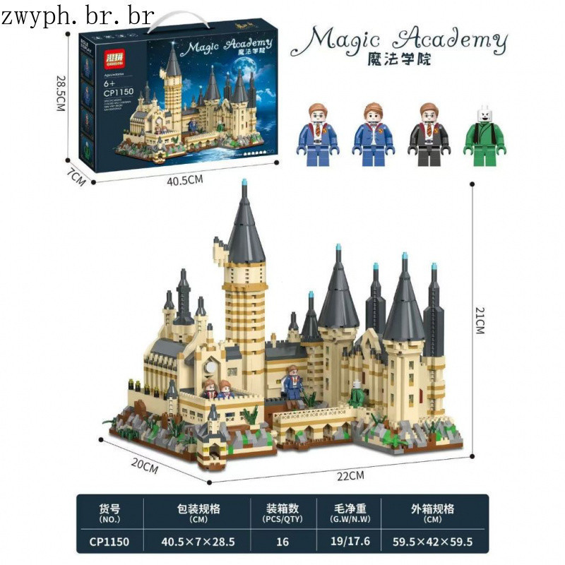 1000-5000 peças de blocos de montar do Castelo de Hogwarts com caixa, compatíveis com mini blocos de montar Lego Harry P