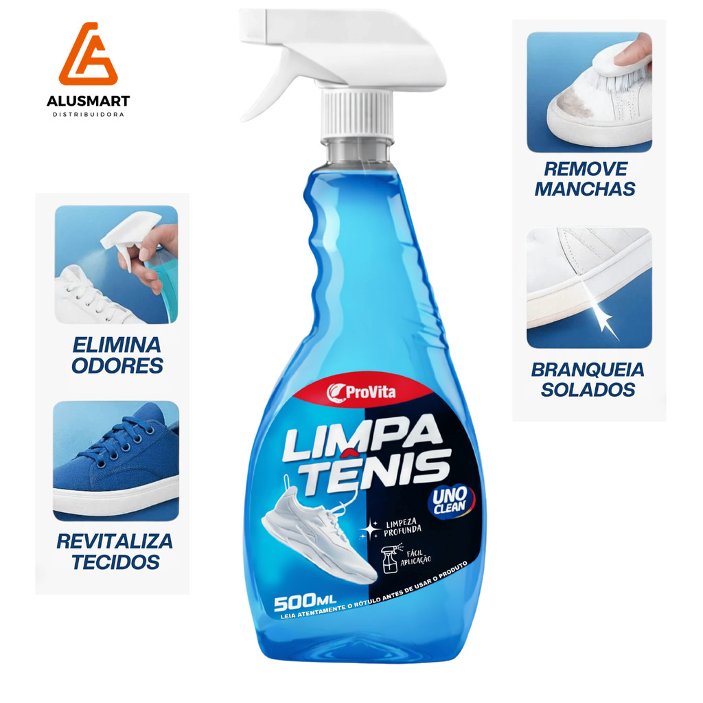 Limpa Tênis Spray Premium Provita Limpeza Profunda 500ml