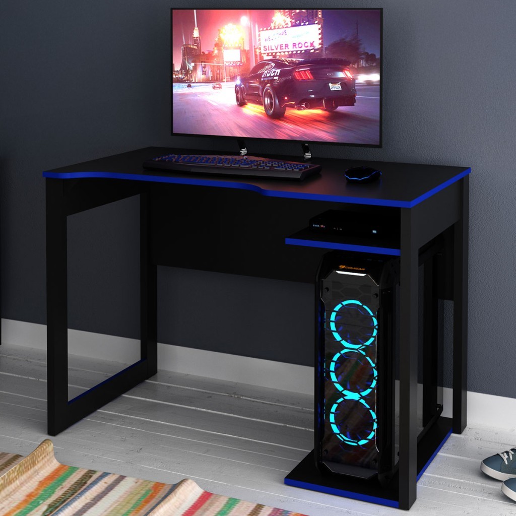 Mesa Gamer 1 Prateleira ME4161 - Tecno Mobili