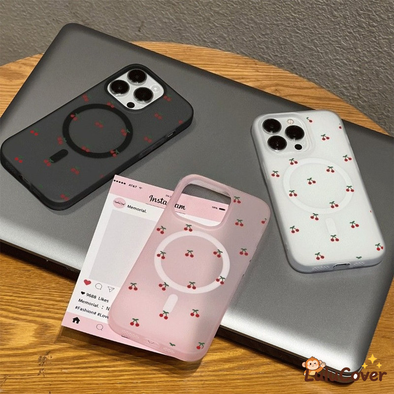Nova Capa Magnética De Névoa De Gelo Cereja De Primavera Para Samsung Galaxy A17 A16 A07 A06 A05 A05s A57 A56 A36 A26 A5