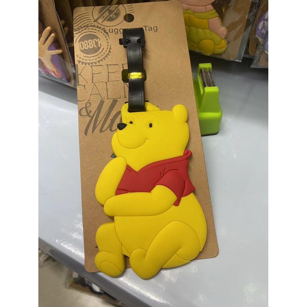 Etiqueta de bagagem fofa indispensável para viagem Ursinho Pequeno Tigre Pequeno Burro Jet Pig Pequeno Pato Bebê Elefant